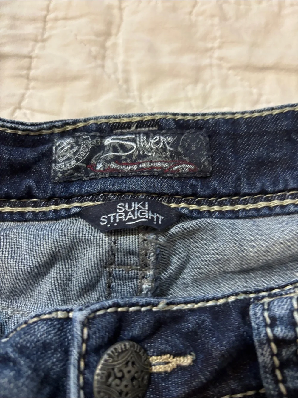 Silver Jeans Dark Indigo Boot Cut Jeans